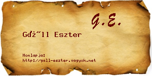 Gáll Eszter névjegykártya